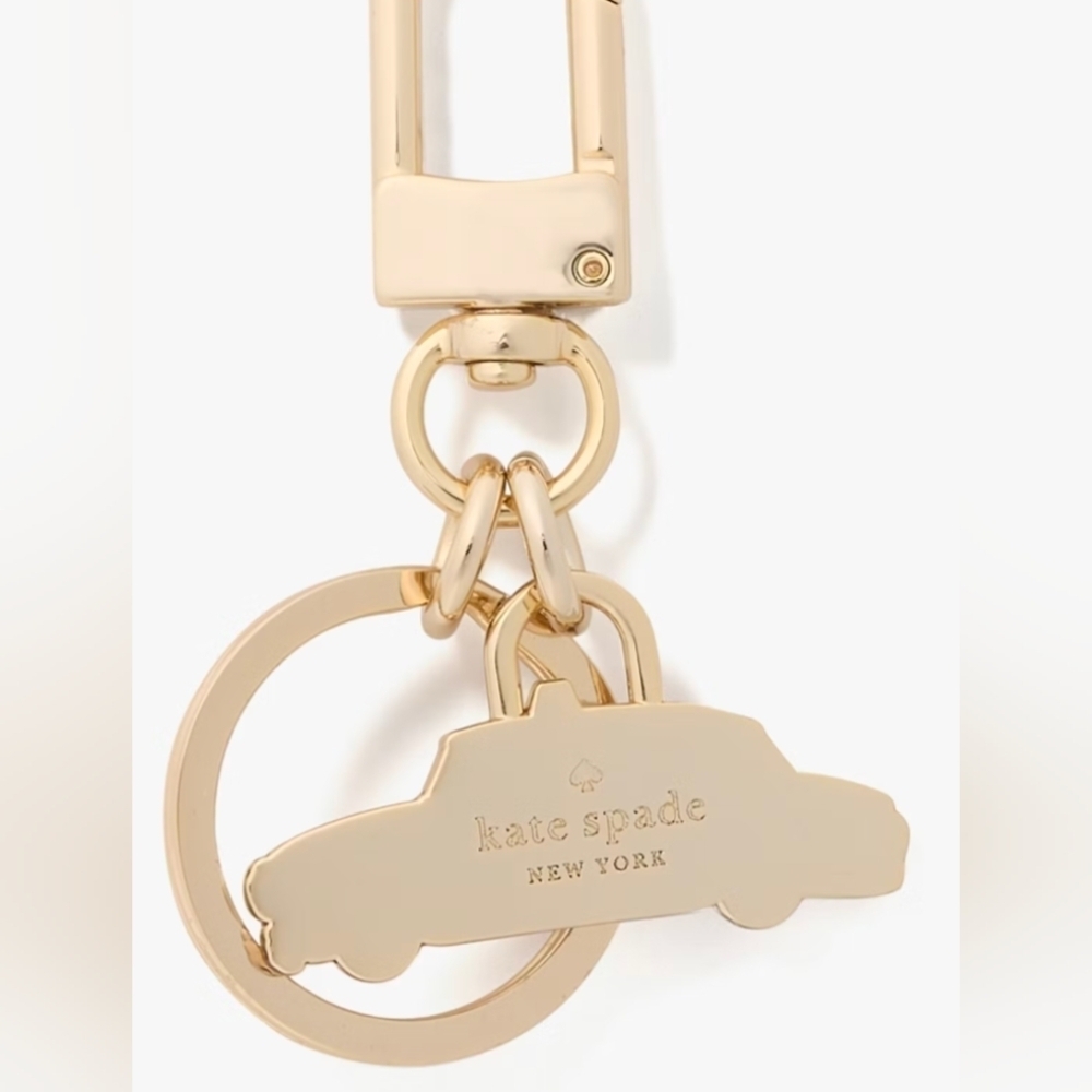 Kate Spade NYC Big Apple Yellow Taxi Bag Charm Keyfob NWT - Picture 3 of 4